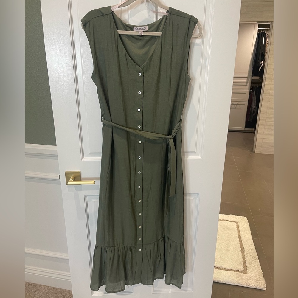Nanette olive green dress